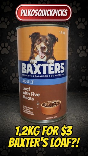 $3 Dog Food! I tried the Baxter's 1.2kg Loaf with Five Meats Review - Woolworths