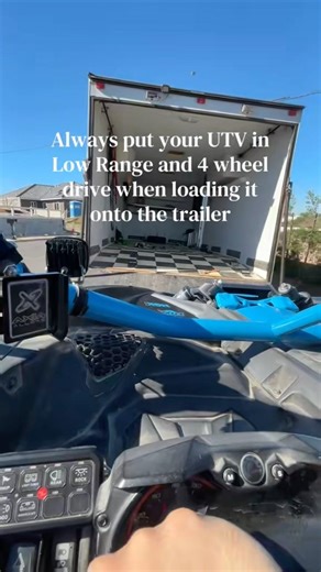 Always do this when loading your UTV.