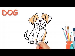 HOW TO DRAW A CUTE PUPPY - Labrador & Golden Retriever with Fun Educational Song🎨🖌️🎶🎶