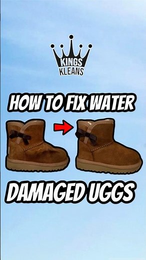 HOW TO FIX WATER DAMAGED UGG BOOTS 😱🔥 SUBSCRIBE FOR ASMR CLEANING TIPS ✅