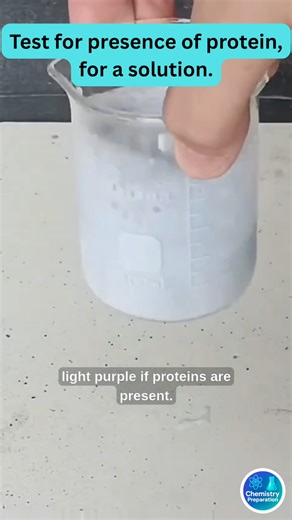 190K views · 1.6K reactions | Test for the presence of protein for a solution. #fblifestyle #dailylifehack #ScienceIsFun #LearnWithFun #Christmas #ScienceInAction | Chemistry Preparation | Facebook