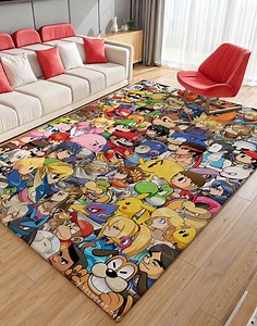Game Characters Rug, Retro Game Characters, Video Game Rug,gaming Rug,colorful Rug,game Decor,custom Rug,retro Gaming,arcade Game Rug, - Etsy