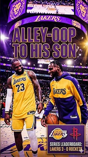 LeBron and Bronny making it look easy. The legacy continues on the floor!​#LeBron #Bronny #Lakers