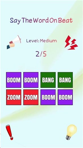 Say The Word on Beat Challenge | MEDIUM Mode