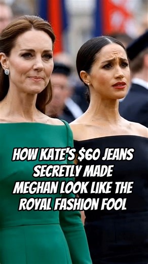 How Kate's $60 Jeans Secretly Made Meghan Look Like the Royal Fashion Fool #royal #meghan #kate
