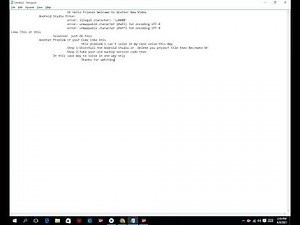 error illegal character