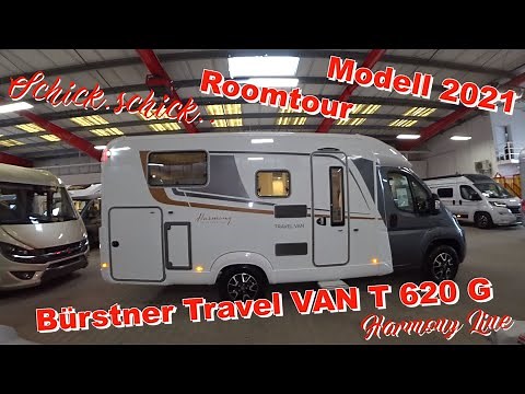 Brilliant Bürstner Travel VAN T 620 G motorhome with single beds, folding bathroom, garage. Our r...