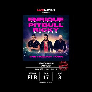 Dec 11, 2023: Enrique Iglesias / Pitbull / Ricky Martin at Rogers Arena Vancouver, British Columbia, Canada | Concert Archives