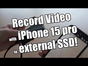 iPhone 15 Pro - How To Record to EXTERNAL STORAGE (plus file transfer tutorial) with Samsung T9