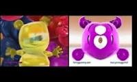 Mix of 2 videos from youtube : The Gummy Bear Song in G Major 100