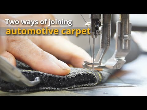 Two ways of joining automotive carpet - car upholstery