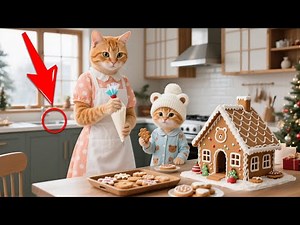 Ginger Kitten Bake a Magical Gingerbread House & Christmas Tree Cake 🎄The Cutest Christmas Baking
