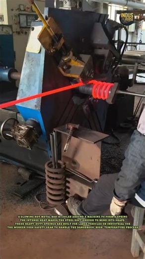 😱Automatic Red-Hot Spring Coiling | Precision Metal Spiraling in Action #Springmachine