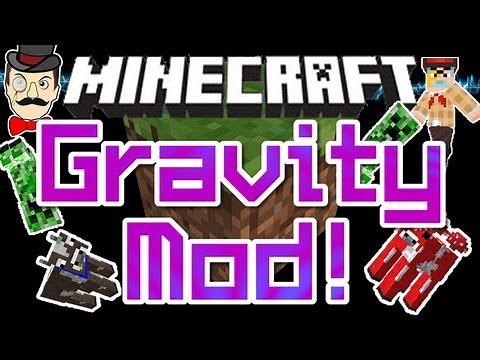 Minecraft Mods - GRAVITY Mod ! Float , Push & Attract Mobs with Science !