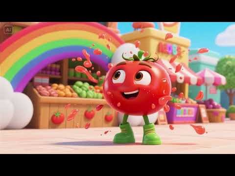 Splat! Tomato Fun at Rainbow Town Market 🍅🎉