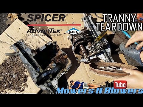 BLOWN DANA SPICER CRAFTSMAN LT1000 LAWN TRACTOR RIDING MOWER TRANSMISSION TEARDOWN DISASSEMBLY SCRAP
