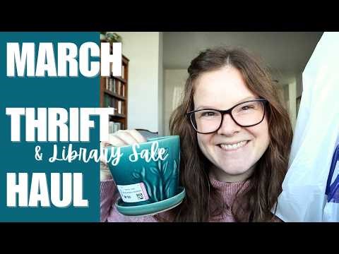 March Thrift Haul and Library Sale Haul: My Book Buying Ban Is Over! And I Found Other Fun Goodies