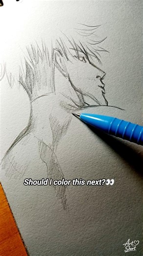 How to Draw Gojo Step by Step | Pencil Sketch ✏️ Day 14 #shorts