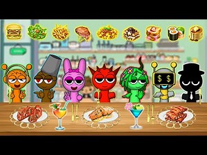 Sprunki’s Delicious Mukbang: Cooktail and European Dishes That Will Make You Hungry | Animation