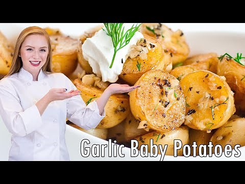 The BEST Garlic Baby Potatoes Recipe - SUPER Easy & Delicious!!!