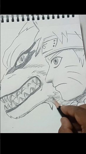 How to draw Naruto & Kurama step by step#drawing #art #naruto