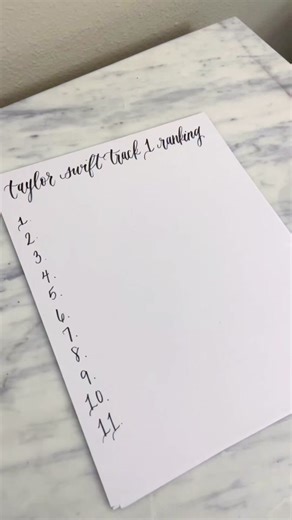 I’m back with rankings! This time with TS11. Starting off with Track 1! *yes there are some changes from my previous Track 1 ranking #taylorswift #taylorsversion #taylornation #ranking #swifttok #taylorswiftedit #calligraphy #moderncalligraphy #writing #writingvideo #calligraphywriting