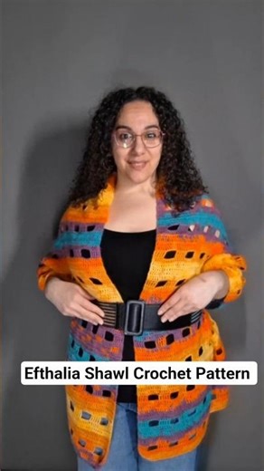 Efthalia Shawl Crochet Pattern #crochet #crocheting #crochetpattern