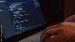 The Debugger Programmer Writes Program Code. The Program Debugging Process. Stock Video