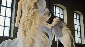 Inside the Atelier ~ Meta Morphism unfolds Zooming into the story, the innovation and the craftsmanship that the passionate team has shaped so intricately over the last 6 months. This collection has been the most complex and challenging of all, special thanks to our atelier team, @Eric_Klarenbeek & @Maartje_Dros and @Casey_Curran Physical modification is teased through the use of 3-D printing in collaboration with Dutch designers Eric Klarenbeek & Maartje Dros. The intricate ocher colors are con