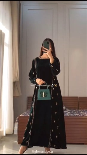 Design by omaira on Instagram: "Model inspired outfit designing 💚 Velvet collection💚✨ #designbyomaira #viral #velvetdress #redvelvet #velvetsuit #trendingreels #partywears #desifashion #handembroidery #outfits #dresses #dıy #tutorial #designerwear #viralreels #pakistanifashion #pakistanibride #pakistanistyle #merizindagihaitu❤️🌍😘 #ᴛʀᴇɴᴅɪɴɢsᴏɴɢ #instamood #reelsinstagram #feelkaroreelkaro #omairafashion"