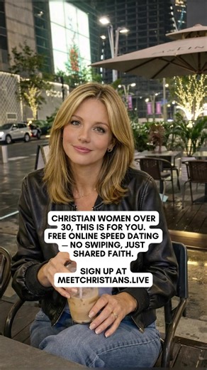 Christian women over 30, this is for you. Free online speed dating — no swiping, just shared faith. 👉 Sign up at meetchristians.live #christiandating #christiansingles #godlydating #speeddating #christians