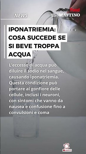 Iponatriemia: cosa succede se si beve troppa acqua