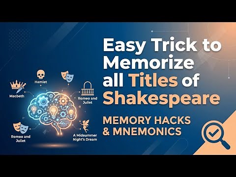 Remember All 37 Shakespeare Plays Easily | Ultimate Memory Hack for Learners
