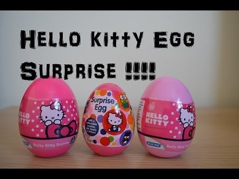 Hello Kitty Surprise Eggs Opened unwrapping super surprise toys