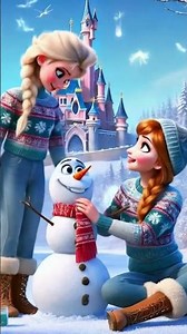 ❄️⛄✨Elsa & Anna Building a Snowman in Disney Wonderland #disneyprincess