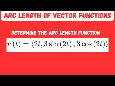 How determine arc length function of vector functions