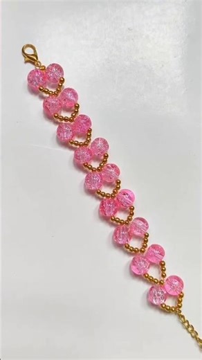 Diy | Pulseira Pérola Rosa e dourada #diy #empreendernoartesanato #façavocêmesmo #moda
