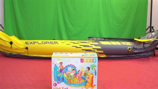 INTEX 57166聚氯乙烯鳄鱼游戏中心充气儿童新生儿游泳池带水滑梯