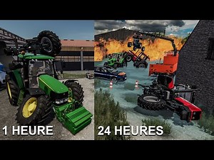 I Spent 24 hours in a weird farm with a lot of problems, here's what happened | FS 22