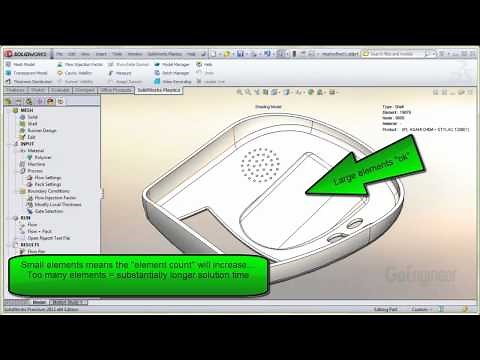 SolidWorks Plastics - Mesh Refinement (Shell Mesh)