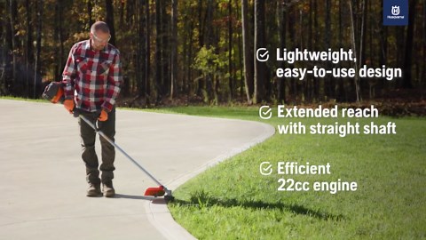 Husqvarna 122L Gas String Trimmer, 22-cc, 2-Cycle, 17-Inch Straight-Shaft Gas Weed Eater with Lightweight Design and T25 Trimmer Head
