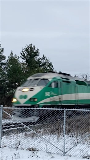 Fast, Honking GO Train in Rockwood, ON! #railtrack #trainjourney #automobile #gotrain #railfan #rail