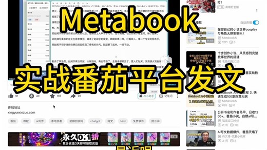 Metabook 实战10分钟从小说大纲到平台发文