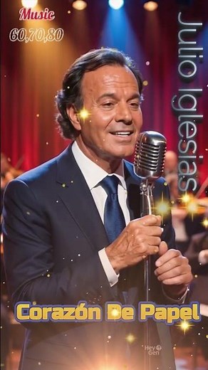 INCREIBLE CANTA JULIO IGLESIAS - Corazón De Papel #julioiglesias #romanticas #musicaromantica