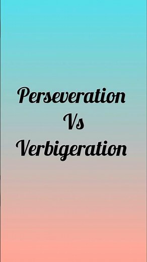 Perseveration Vs Verbegeration #shortsvideo #psychiatry