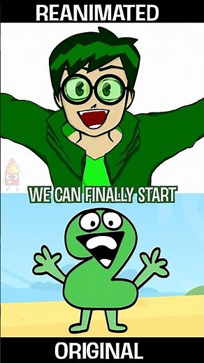 BFDI: TPOT Intro but they're Humans | Comparison of Original vs Reanimated #SHORTS