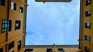 Blue Sky, Building, House. Free Stock Video