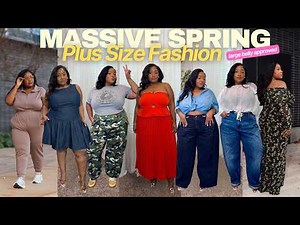 MASSIVE! Plus Size Outfit Ideas For Women With Larger Bellies | Plus Size Style & Spring Haul