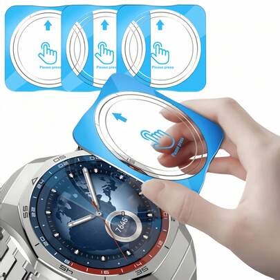 3 Sets Gehärtetes Glas Displayschutzfolie mit Einknopf-Installation, kompatibel mit Huawei Watch GT5/5Pro/4/3/3Pro/2Pro, beinhaltet Selbstausrichtungs-Installationskit, einfache Anbringung ohne Blasen, 9H Härte gehärtetes Glas, hohe Klarheit, empfindliche Berührung, passend für GT5/5Pro/4 46mm, GT5/4 41mm, GT3/3Pro 46mm | SHEIN
