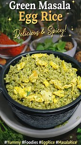 Green Masala Egg Rice Recipe INGREDIENTS FOR MASALA EGG RICE RECIPE : (Tsp-Teaspoon; Tbsp-Table spoon) Cooking oil - 2 3 tbsp Egg - 5 nos Taste for salt Turmeric powder - 1/4 tsp Pepper powder - 1/2 tsp Garam masala - 1/2 tsp Coriander powder - 1/2 tsp Coriander leaves little GRINDED MASALA : Samber Onion - 15 nos Green chilli - 4/5 nos Ginger - 1 inch Garlic - 1 nos Coriander leaves little Mint leaves little Curry leaves little Water little #saviruchirecipe #foodie #food #newyearfood #nyedinner